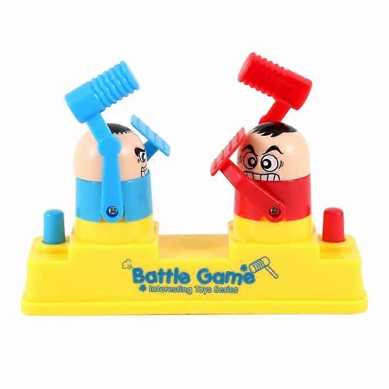 Tabletop Battle Game with Responsive Hammer Control, Two Player Party Game, Yellow Base