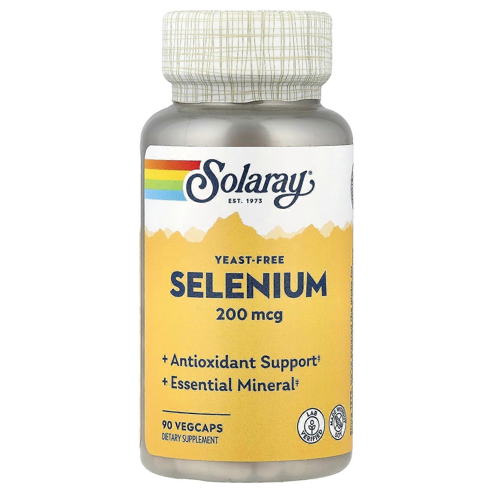Solaray, Selenium, 200 mcg, 90 VegCaps