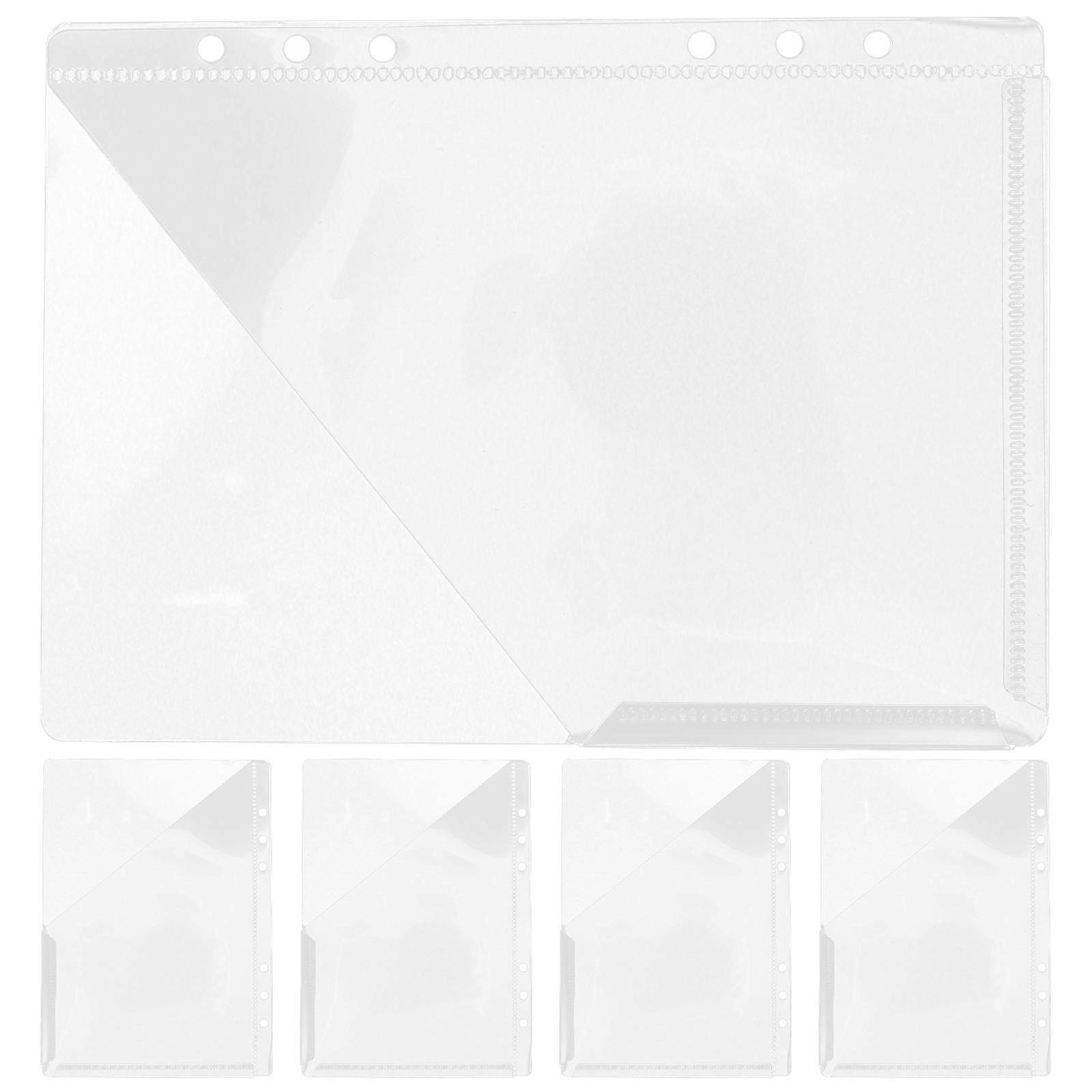 Disc Folder Multifunctional Document Folder for Home 5Pcs Transparent File Protectors