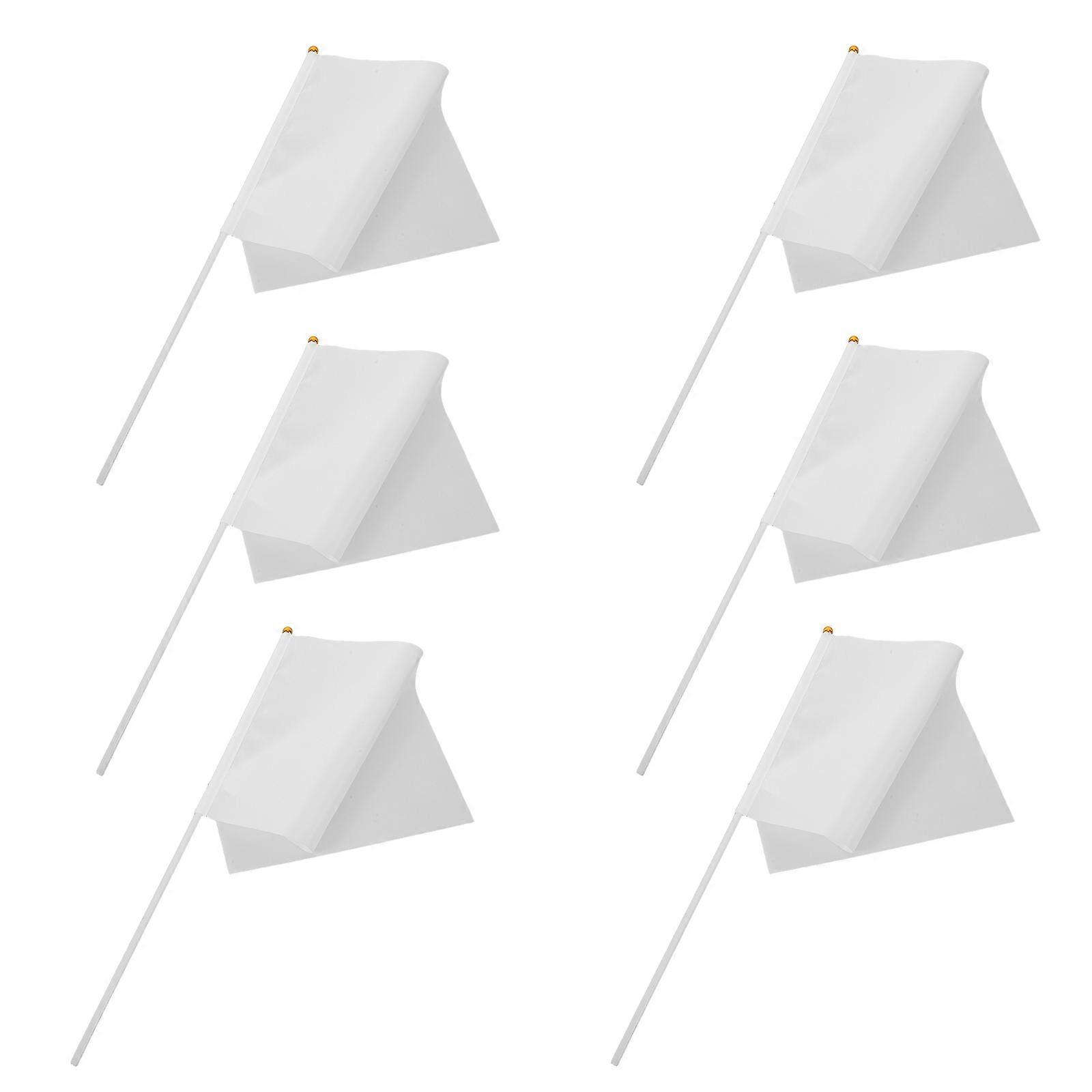 Handheld Flag Mini Blank Polyester for DIY Projects with 50Pcs Quantity