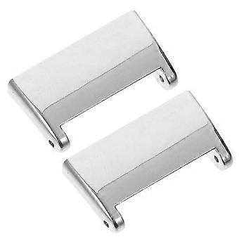 Srebrny adapter do paska zegarka do zegarka, 2 szt., część metalowa