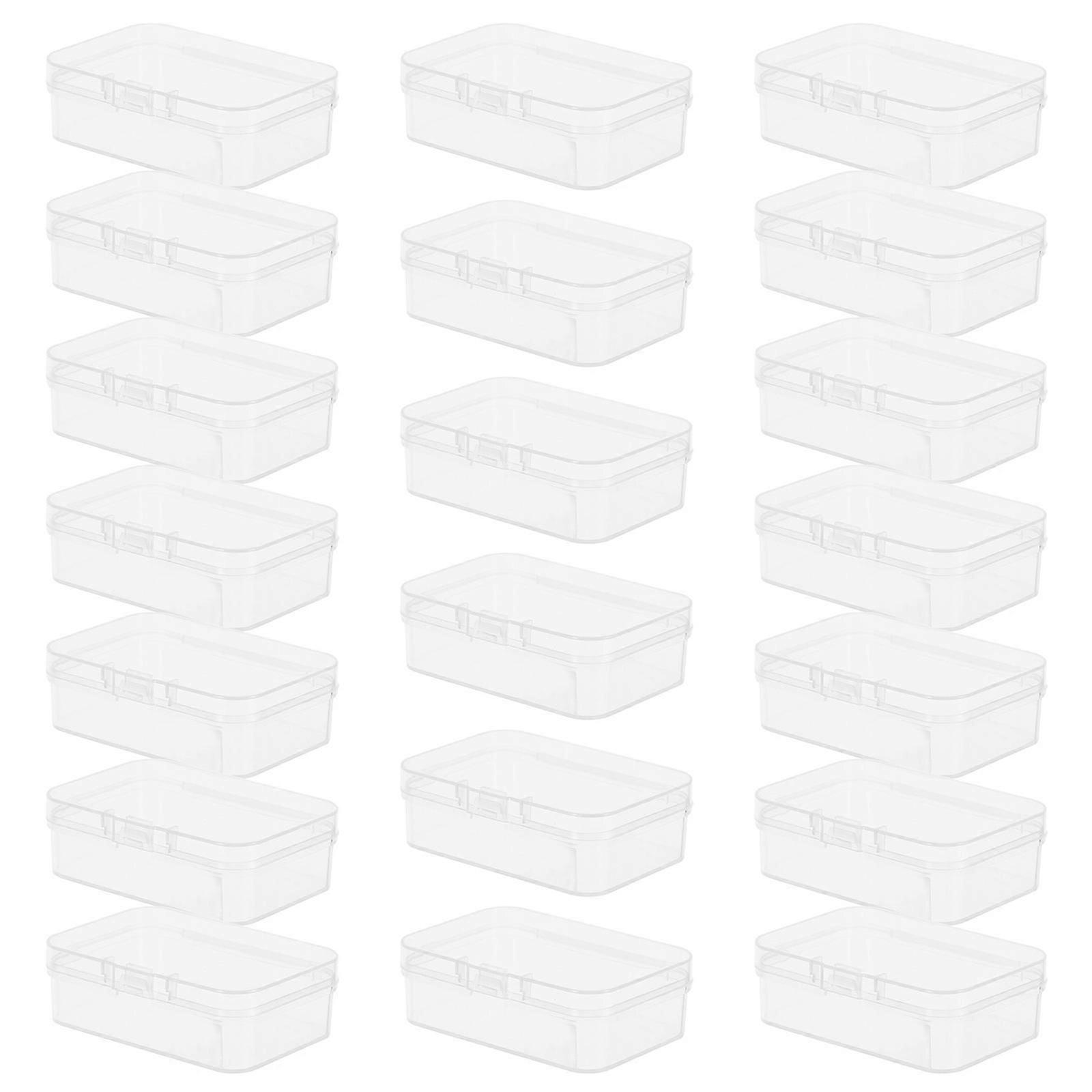 Plastic Storage Box for Organizing Small Items 20Pcs Transparent with Lid