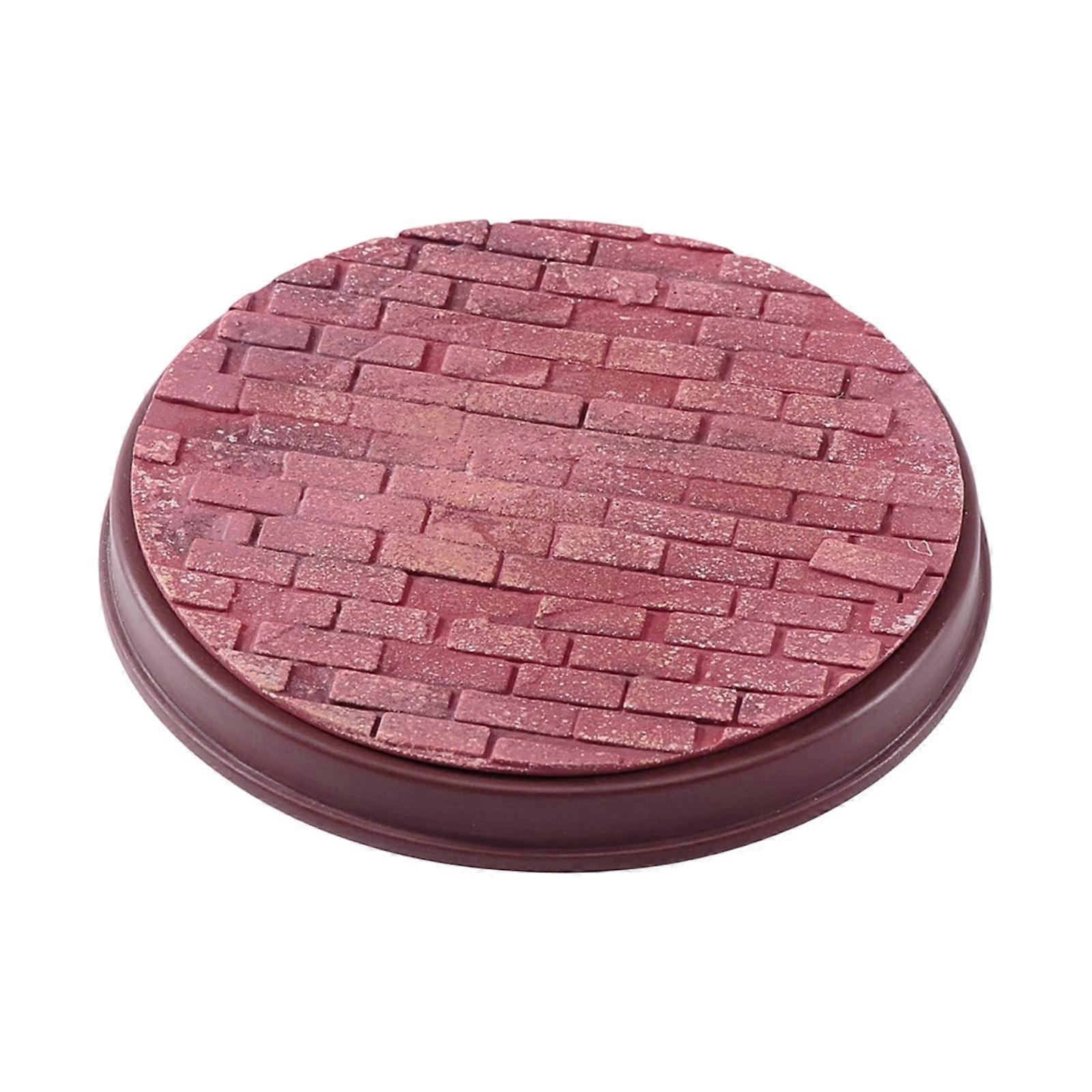 Model Car Red Brick Round Scene Base Accessory Showcase Replacement Versatile