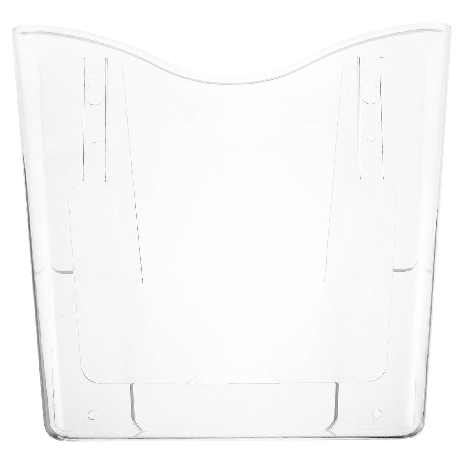 Clear Acrylic Catalog Display Rack for Storage Wall Mount Document Holder