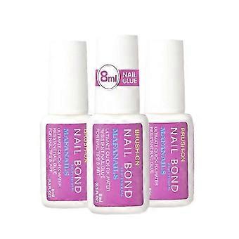 Motong Komplett 1-3 Stück Nagelkleber UV-Acrylkleber Maniküre Künstliche Nägel Kleber mit Pinsel Schnelltrocknend