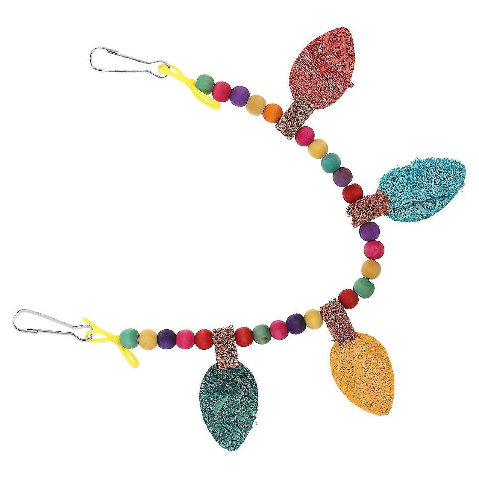 Parrot Bite Toy Interactive 4Pcs Set for Cage Hanging Play and Training