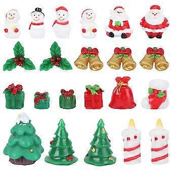 23 Pcs Stylish Christmas Resin Ornaments Artificial Micro Landscape Decor Miniature Landscape Plant Ornaments for Mini Landscape Supplies (Random Styl