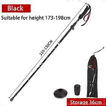 5-section Outdoor Fold Trekking Pole Camping Portable Walking Hiking Stick For Nordic Elderly Telescopic Club Easy Put Into Bag