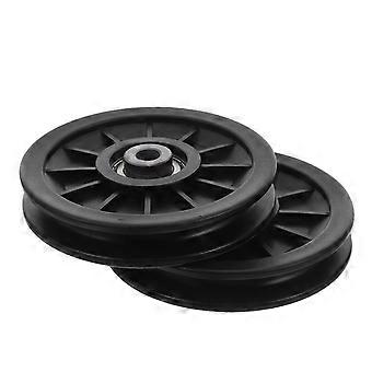 2pcs Plastic Bearing Pulley Wheel Replacement For Gym Equipment Cable Machine - Pulley System Part For Garage Door Diy Workout Accessories 110 MM