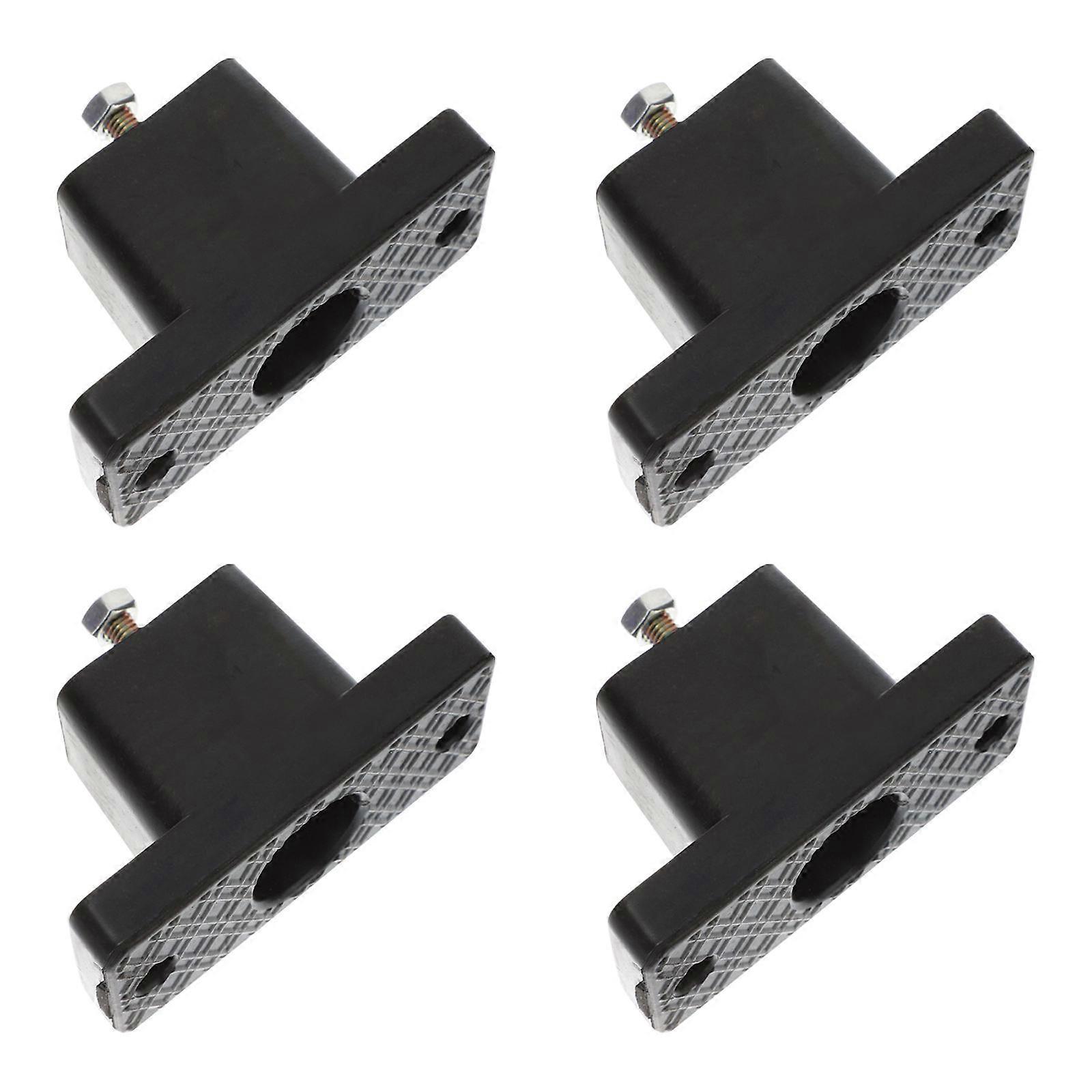 4pcs Air Conditioner External Machine Rack Vibration Absorption Pad (Black)