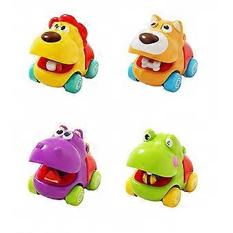 Push Go Animal Car Toys for Toddler 1-3, Baby Friction Racing Cars, Infant Play Vehicle Set, Kids Inertia Vehicle Toy, Birthday Gifts for 1-2 One Year