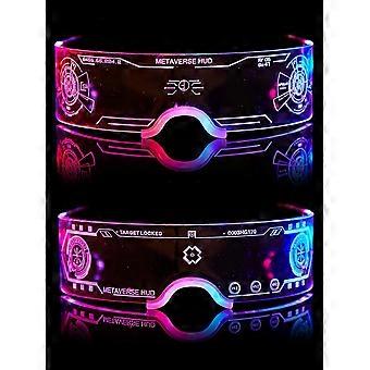2 Pairs LED Visor Glasses 7 Colors Futuristic Glasses 4 Modes Light Up Glasses Honeycomb Luminous Glasses for Kids Adults