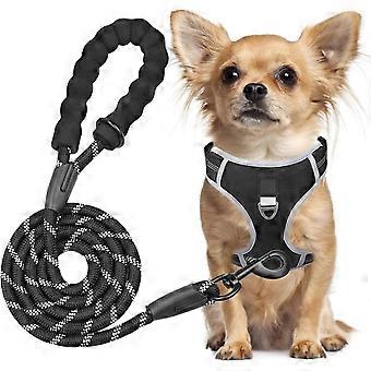Small Medium Large Dogs. Adjustable Dog Harness and Lead Set. Front Clip Padded dog Harness. Reflective Breathable Puppy Harnesses for Outdoor Trainin