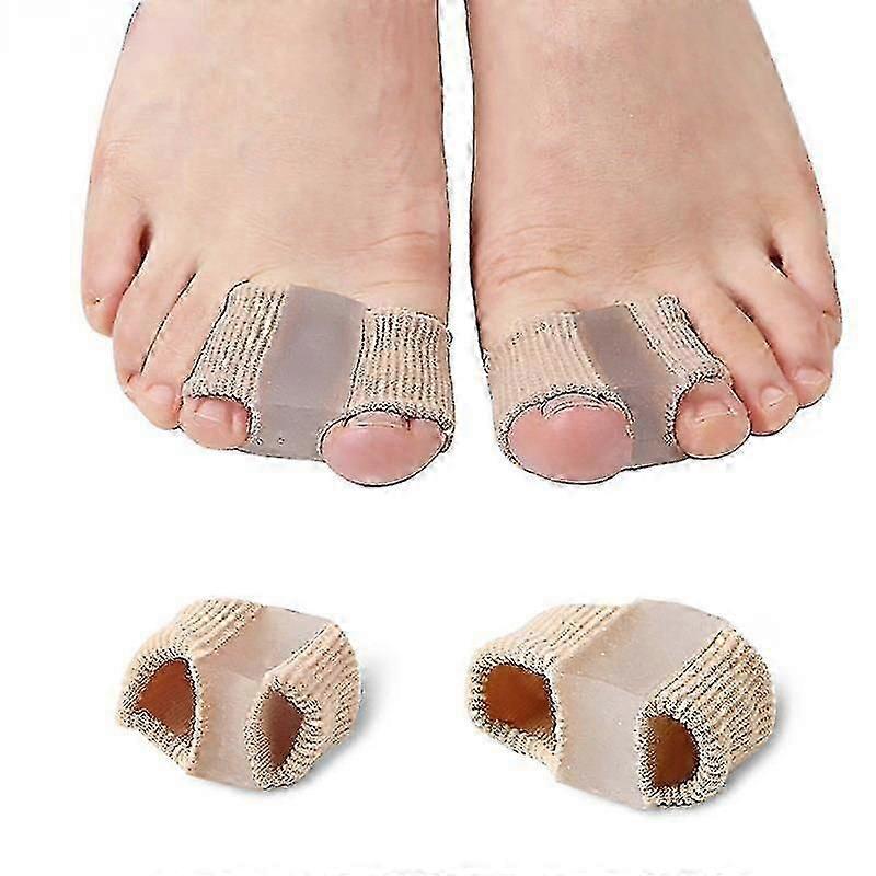 2-Pack Fabric Toe Separators: Bunion Relief Spacers for Overlapping Toes