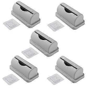 Väggmonterad sopsäcksdispenser, plast, självhäftande installation, stor öppning, för kök, badrum, kontor, 5-pack