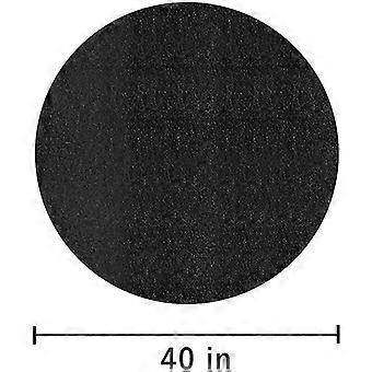 Feuermatte Feuerfeste Matte Outdoor-Ofen-Feuerschalen-Isoliermatte Schwarz Runde Flammhemmend 40 Zoll