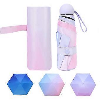 Liangnv Compact Travel Sun & Rain Umbrella Windproof Portable Mini Folding Umbrella for Girls Women