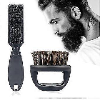 Beard Brush And Nylon Hair Brush Mustache Brush Professional Hair Salon Tools Barber Shaving Tool Hair Brush Shaving