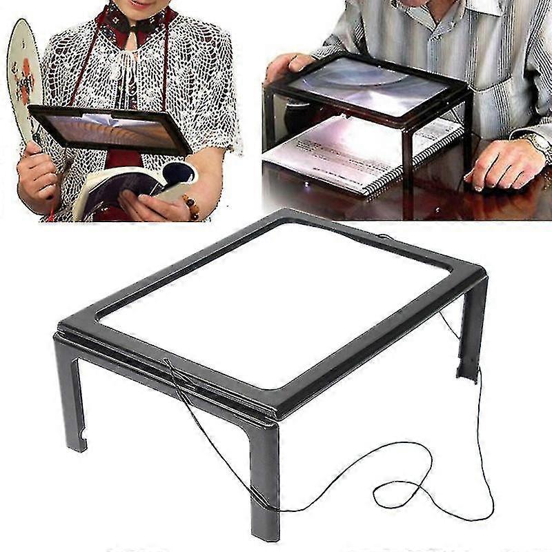 Rectangular Magnifier Large Rectangular Full Page Magnifier 2.5 LED Illuminated Magnifier