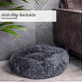 fluffy plush pet bed diameter 60 cm - Soft round non-slip dog bed Cat bed Pillow Comfortable dog sofa Cat sofa for dogs and cats