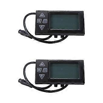2X S861 Rower elektryczny Kolorowy wyświetlacz LCD Miernik IP65 Wodoodporny 6-pinowy wtyk męski Inteligentny wyświetlacz