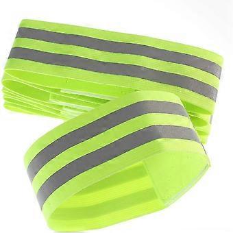 [6X Reflective Elastic Armbands, Safety Reflector Band for Walking, Biking, Dog, Walking, Jogging, Cycling, Adjustable High Visibility Wristban