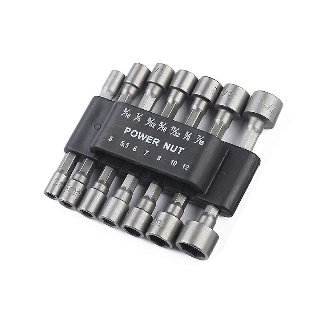 14 Pcs Electric Screw Driver Wrench Socket Nut Driver Socket Bit Set Drill Screwdriver Bits Impact Socket Set