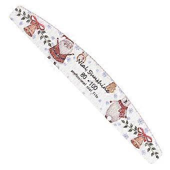 Double Sided Nail Buffers for Salon Home, Professional Nail Files Reusable, Semicircle Two-Sided File Durable