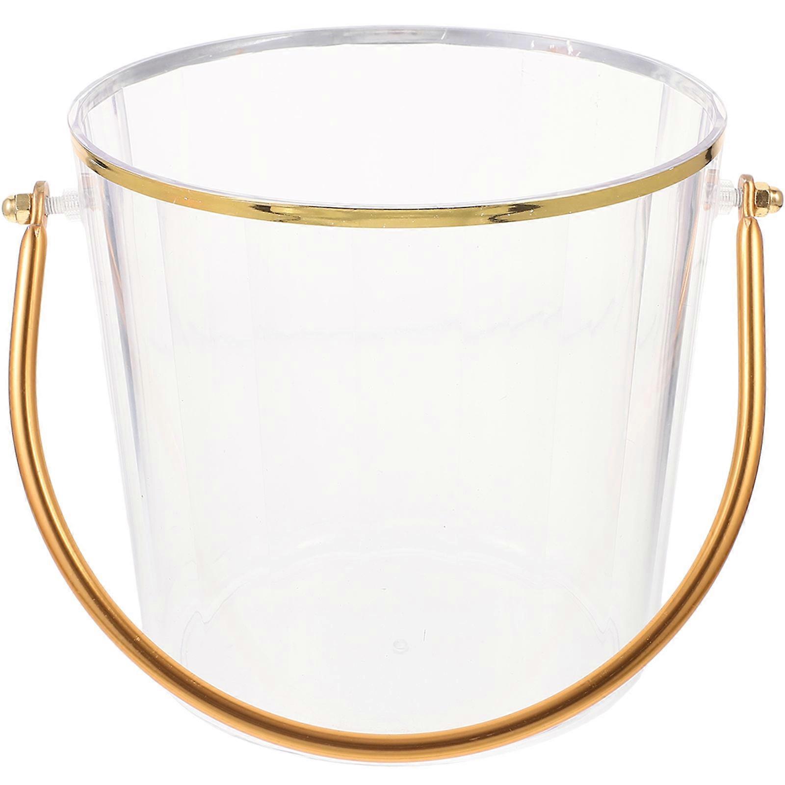 Plastic Ice Bucket for Storage Transparent Cold Drinking Container