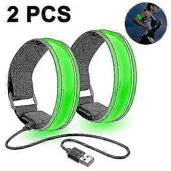 Paquete de 2 luces LED para correr, recargables y reflectantes, 2025