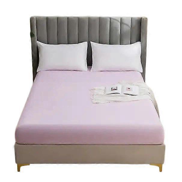 Solid Color Brushed Fitted Sheet, Deep Pocket Design Elastic Bed Cover