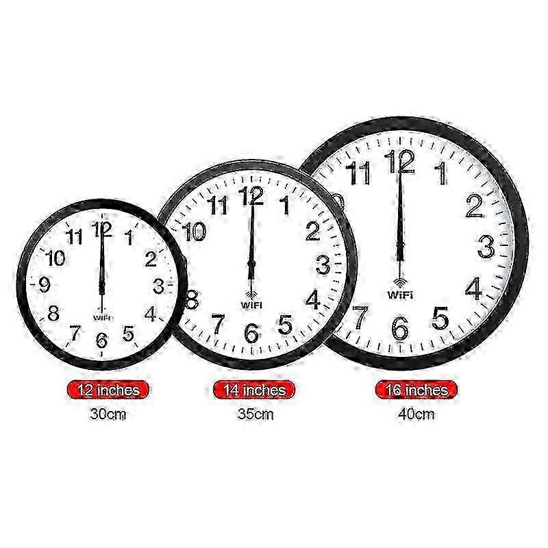Sincronização Automática de Tempo Wifi Relógio de Parede 12 polegadas