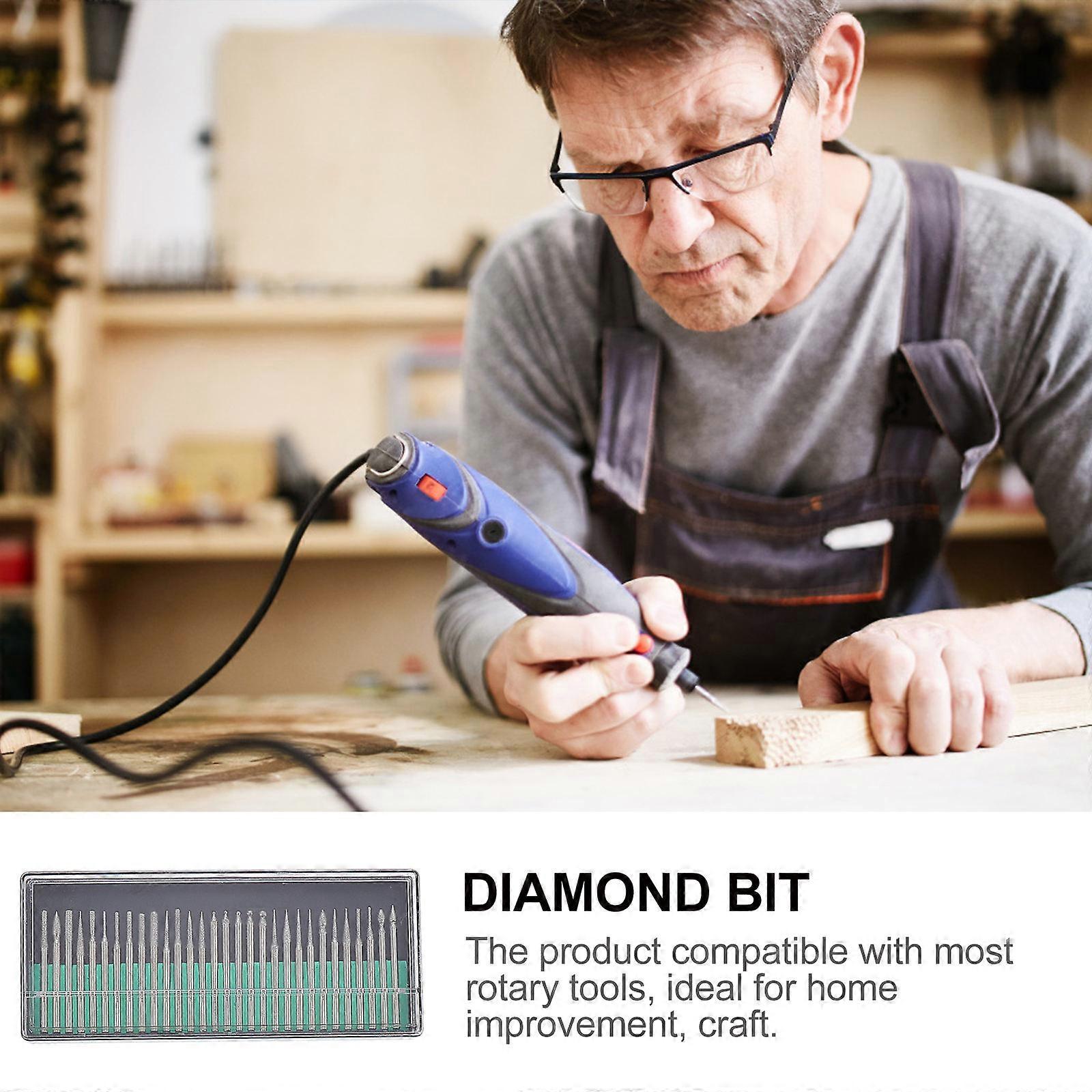 Polishing Tool Bits Diamond Burrs Bits for Grinding 120Pcs Set