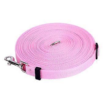 Cão Long Leash 32.8ft ajustável portátil Dog Training Leash for Large Dogs Hiking Camping Training Swimming Pink
