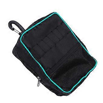 Borsa porta-palline portatile in poliestere resistente all'acqua con cerniera e elastici di sicurezza.