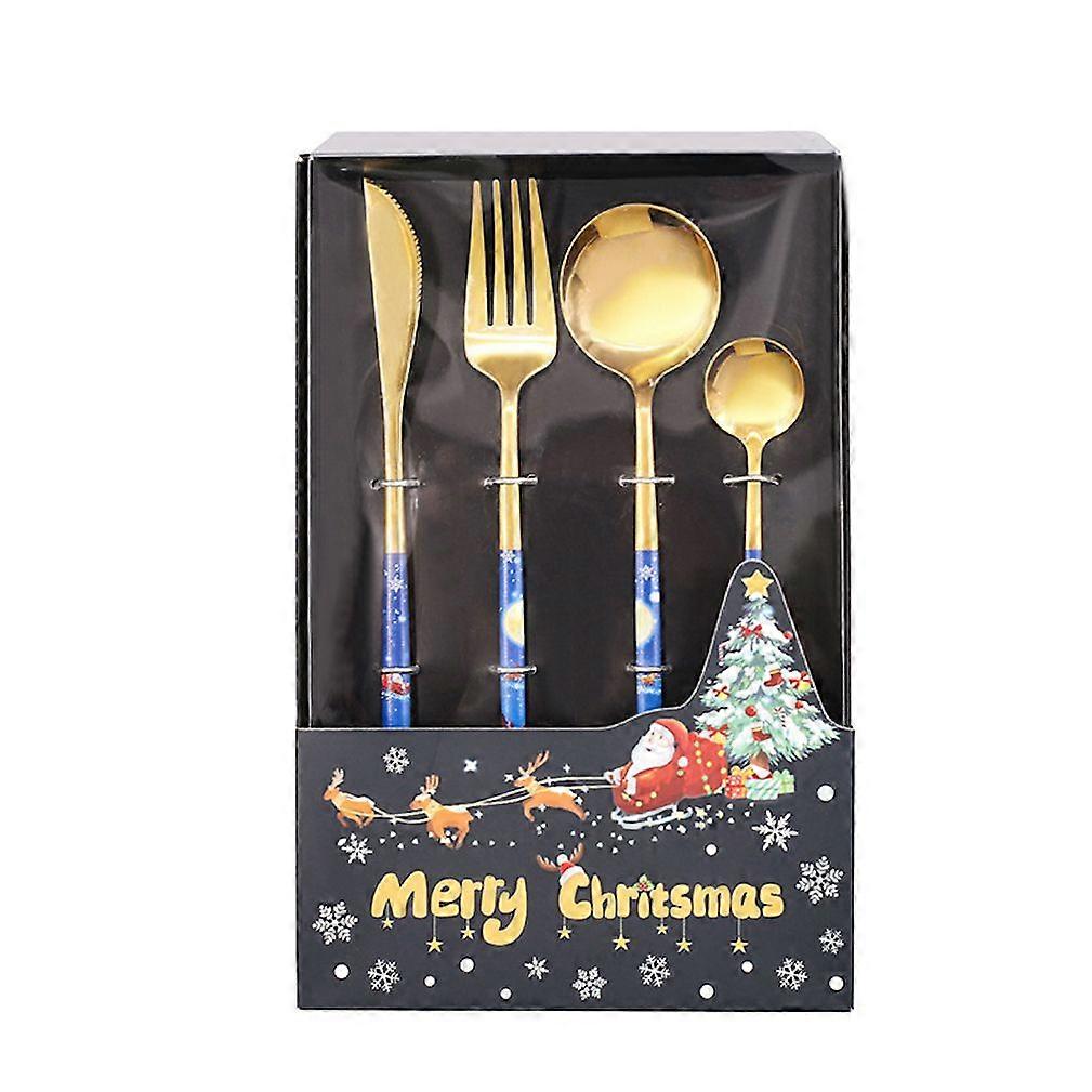 4pcs Cutlery Set Tableware Tableware Spoons Fork Knife Stainless Steel