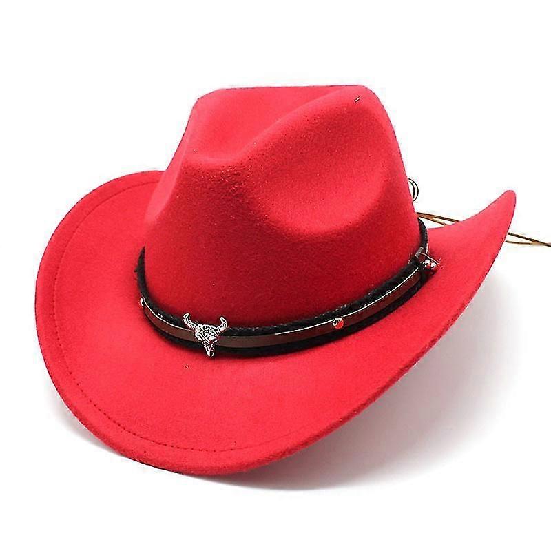 Top Hat Felt Hat Red