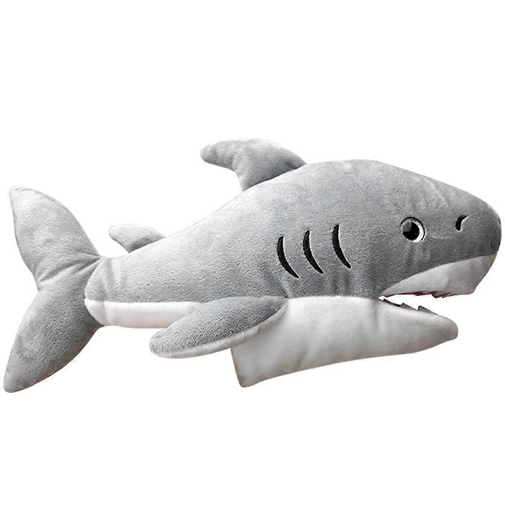Stuffed Animal Puppet Cartoon Shark for Performance Grey Plush Work Function 1Pcs