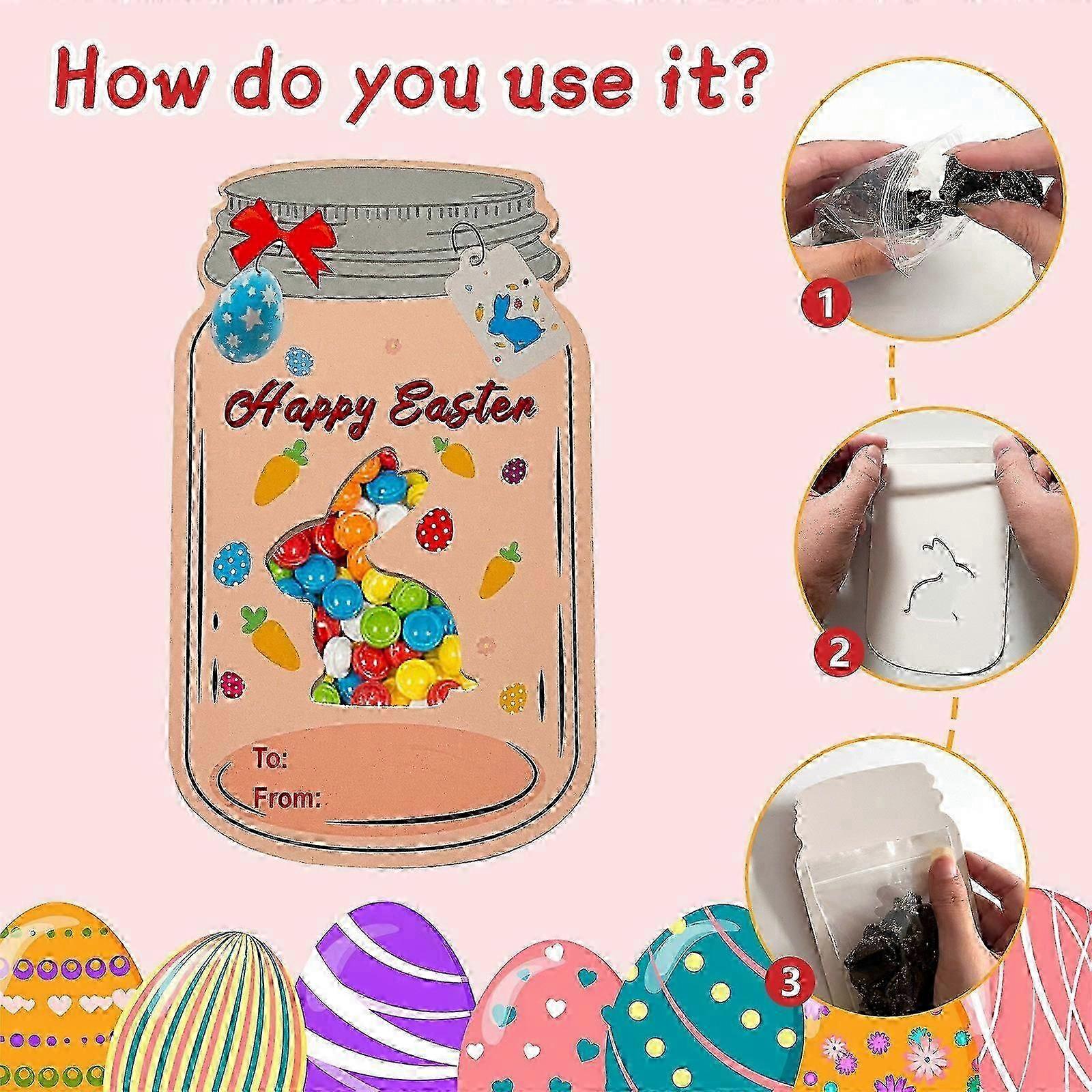 Cute Easter Bunny Egg Card Pack 24pcs