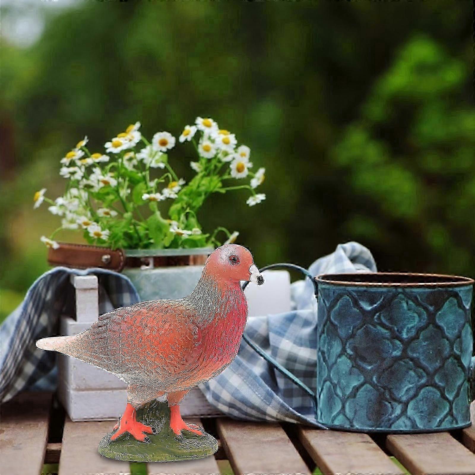 Sturdy Plastic Dove Decor Set 4pcs