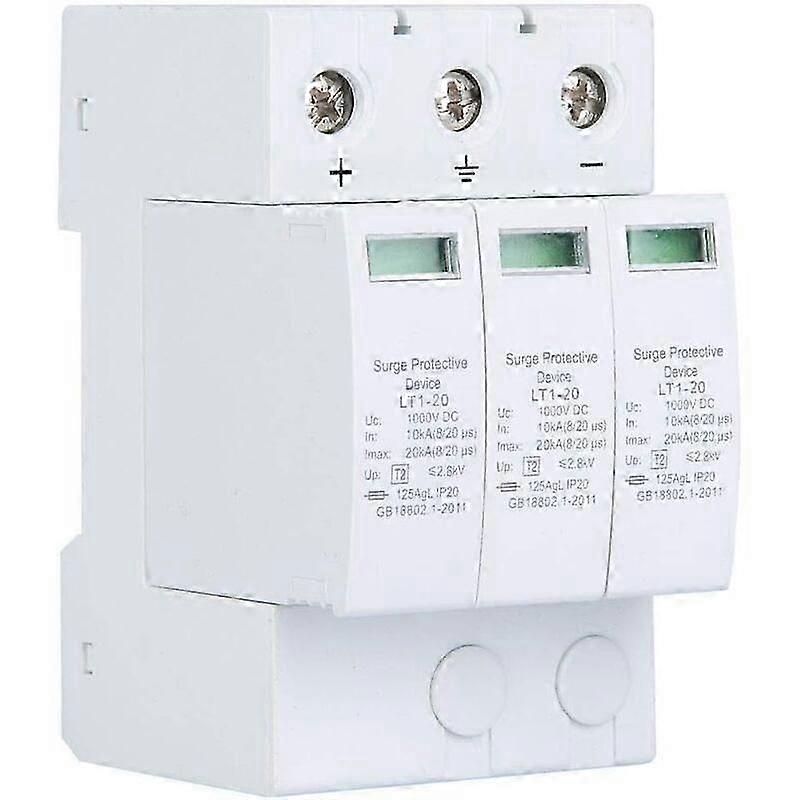 3P 20KA PV Surge Protector Flame-Retardant
