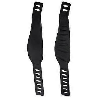Exercise Bike Pedal Straps, 1 Pair Rubber Adjustable Durable Straps for Home Gym Stationary Bikes, Compatible with Most Exercise Bikes, Black, 2 Pcs