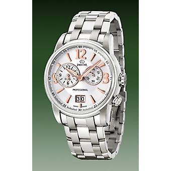 Jaguar cab.chrono ace.esf.blanc(cha) Quartz Analog Man Watch with J618/2 Stainless Steel Bracelet