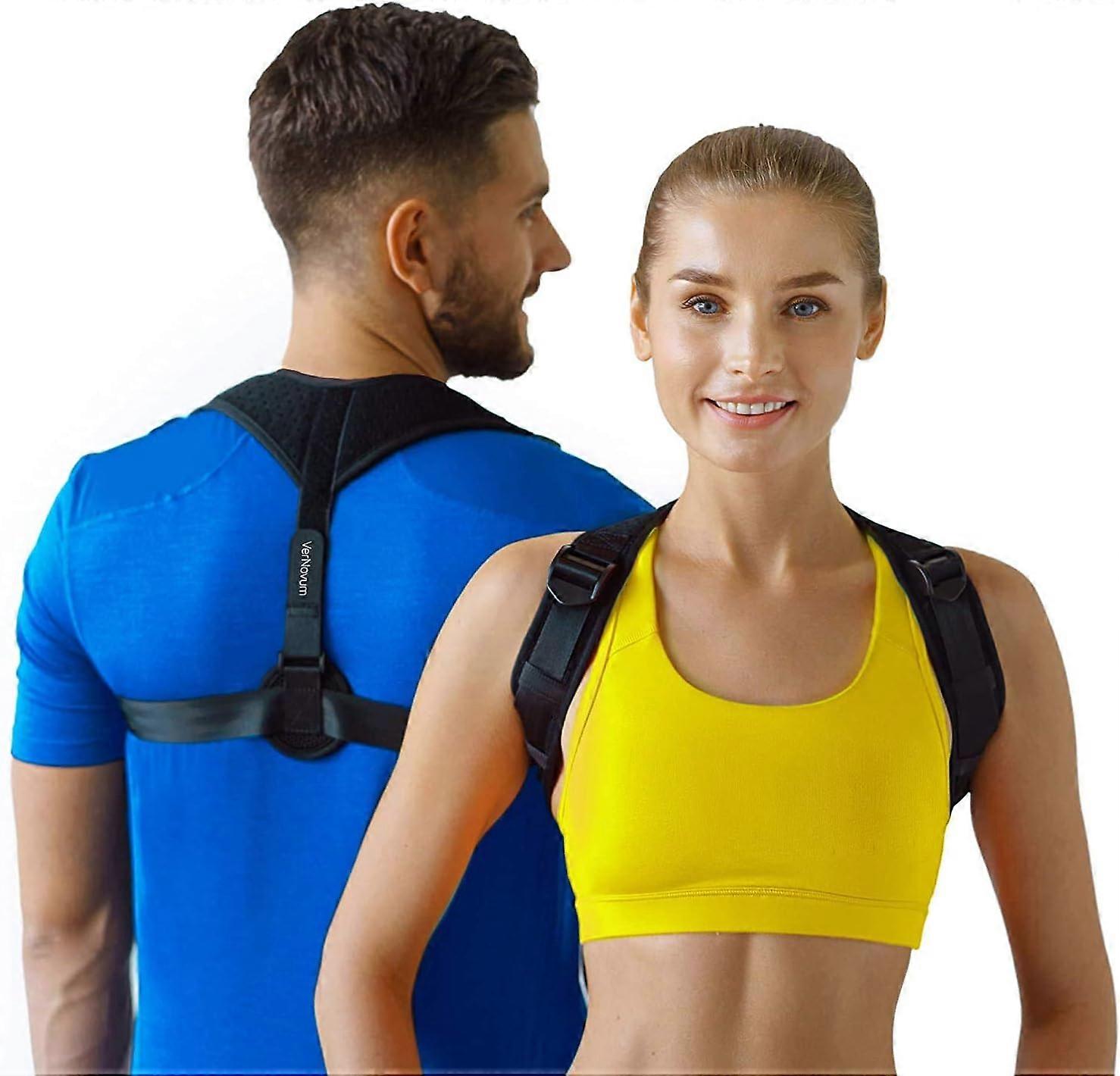 Adjustable Posture Corrector, Soft-Touch Neoprene, Breathable Upper Back Support