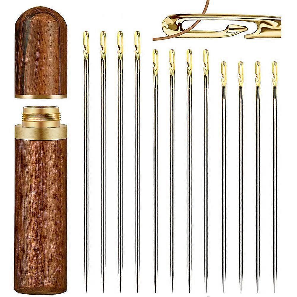 Self-threading Needles, Hand Sewing Needles, Compatible with Elderly Users, Side Threading Stitching Needles