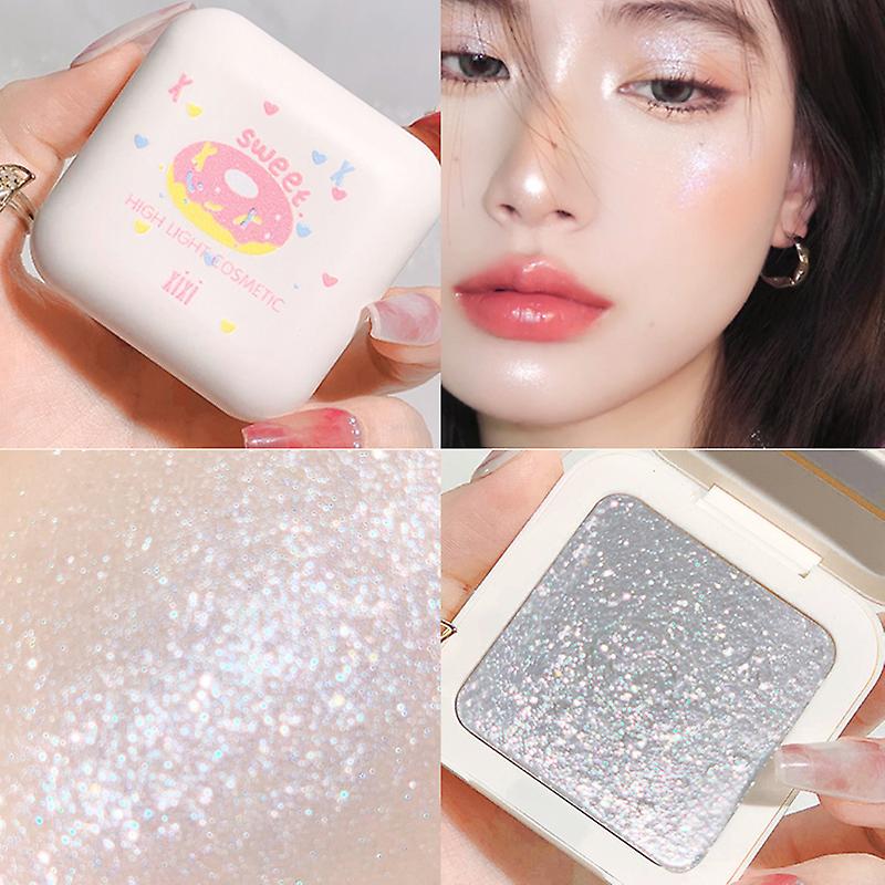 Glow Face Highlighters Glittery Pressed Powder Eye Body Brightener Bronzer Highlighting Illuminating Makeup Cosmetic