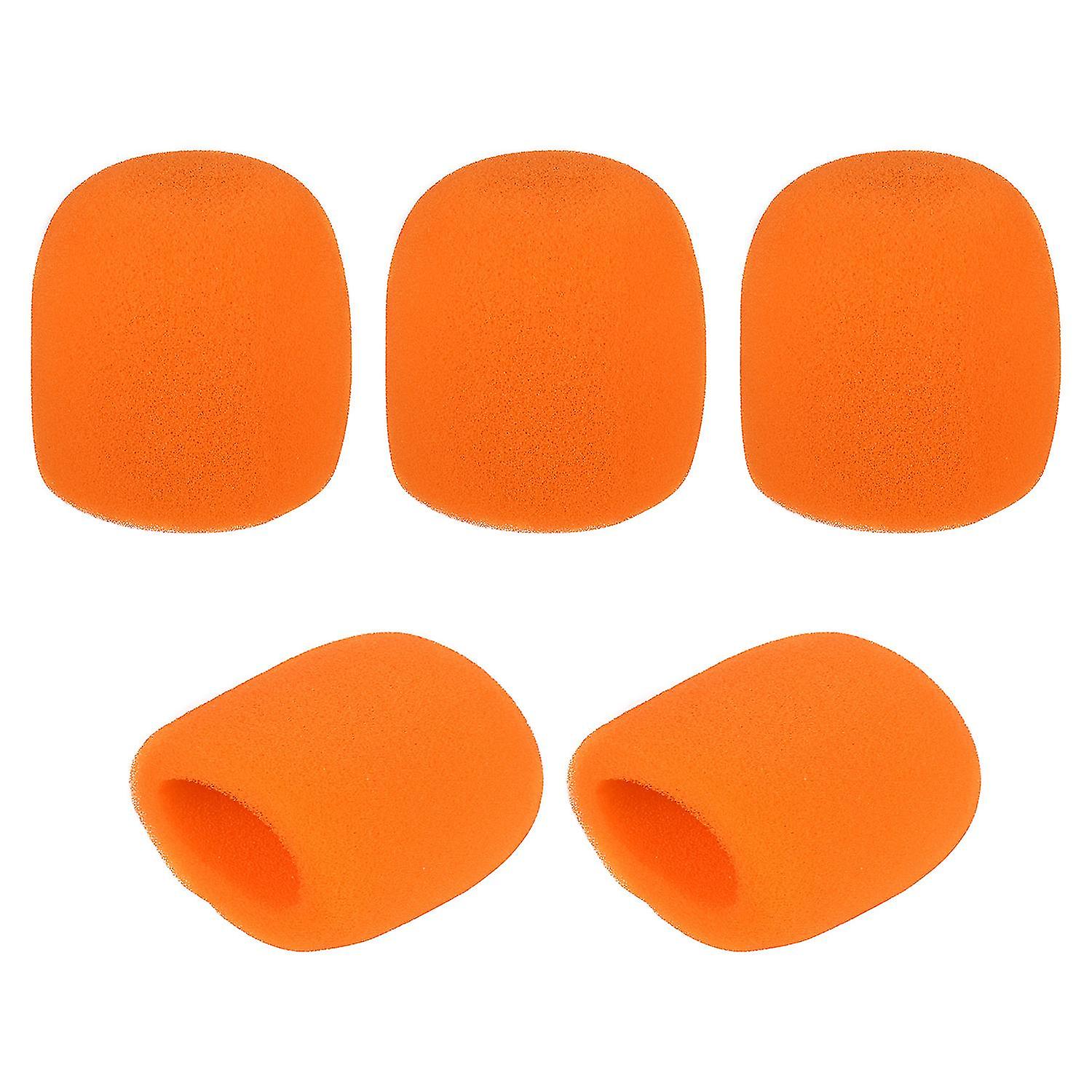 5 cubiertas de micrófono naranja