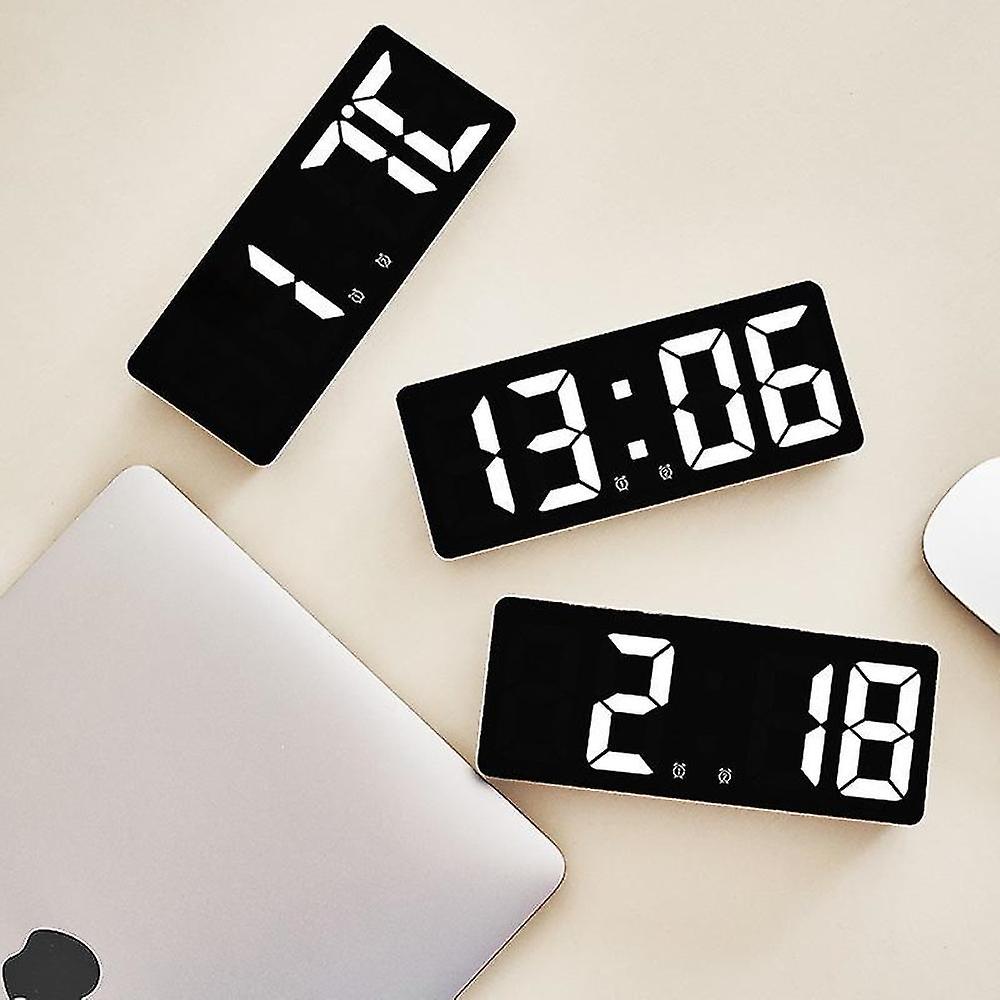 Smart Large Digital Wall Clock App Control Time/Date/&Sound Activate & Countdown Function Stepless Brightness & Volume Alarm With Snooze Functio