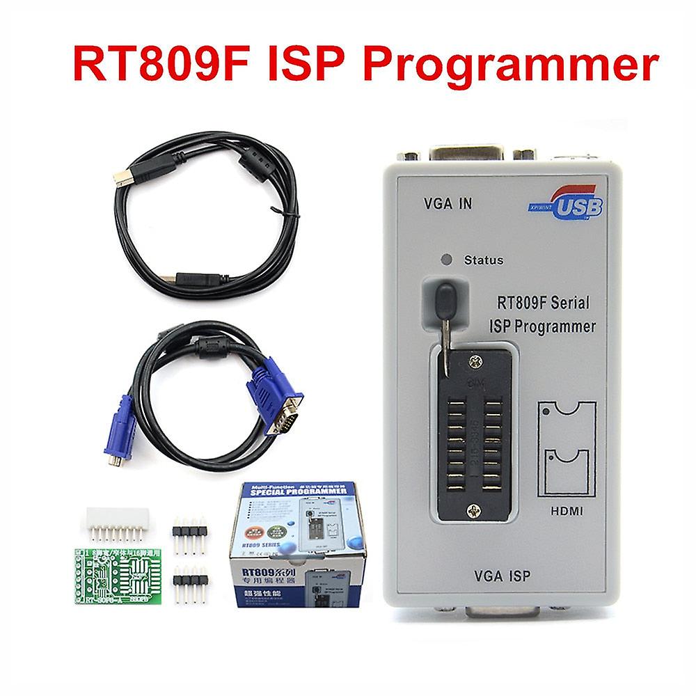 Overseas Rt809f Serial Isp Programmer With 11 Adapters +1.8v Sop8 Test Clip+edid Cable Smart Portable Programming Calculator