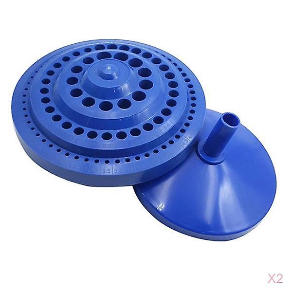 2 pieces Plastic Round Rotating Drill Bit Storage Case Drill Bit Display Box